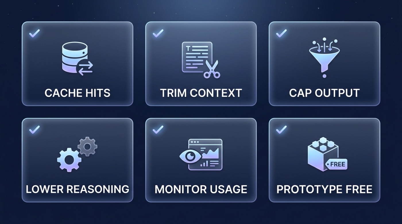 Checklist of six ways to lower the Kimi K3 API bill