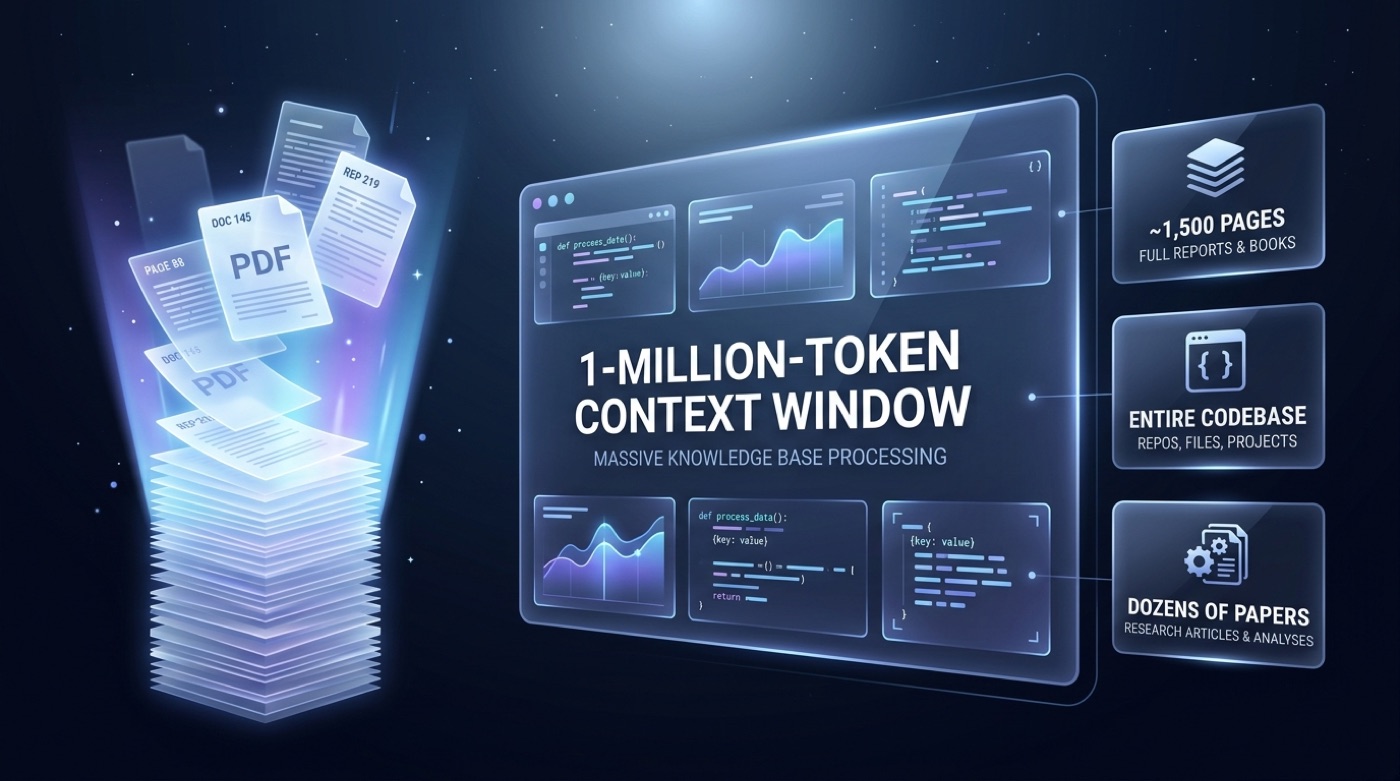 Infographic: Kimi K3's 1-million-token context window fits roughly 1,500 pages, an entire codebase, or dozens of papers