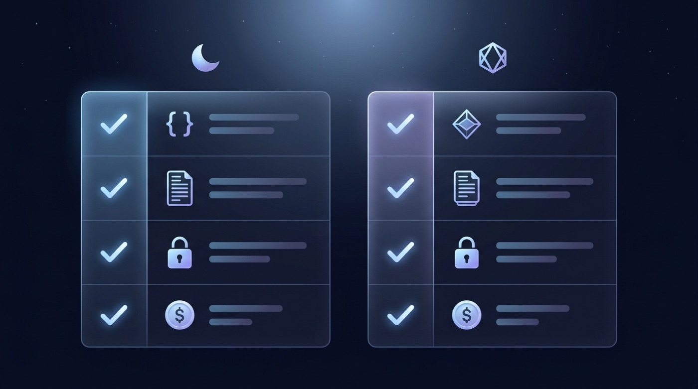 Two-column checklist for choosing between Kimi K3 and DeepSeek across code, context, license and cost